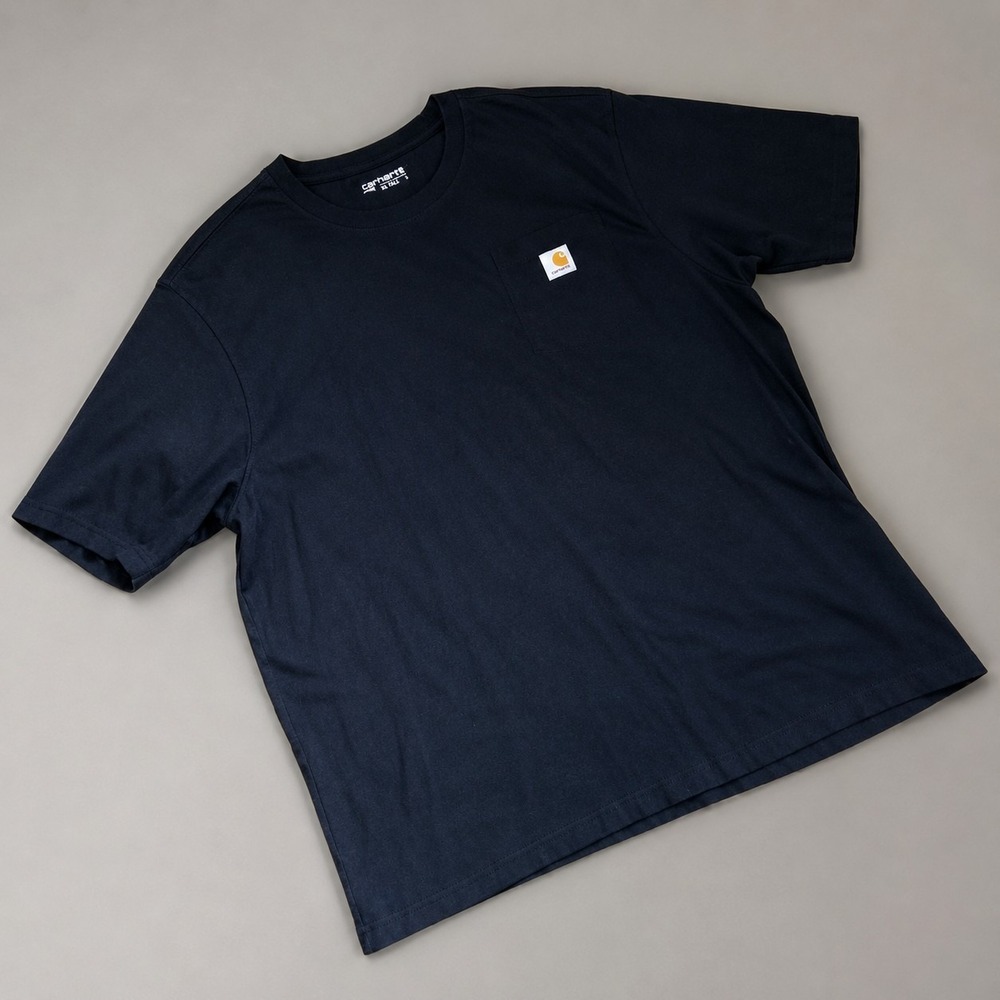 Carhartt Pocket Shirt Mens XL Black Short Sleeve Loose Fit Workwear T-Shirt Tee